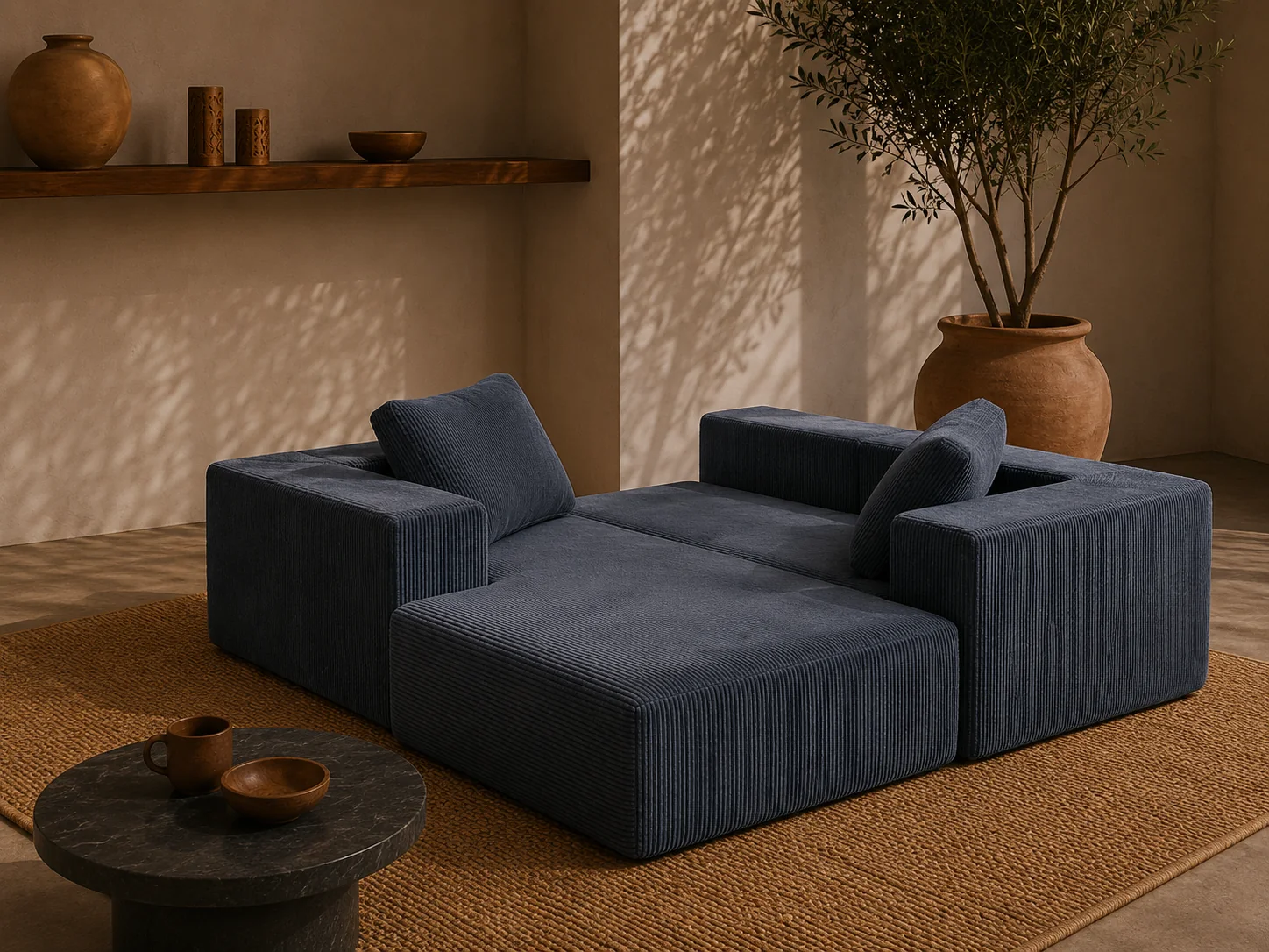 Lounge Corner — разложен в спальное место, CV Castle